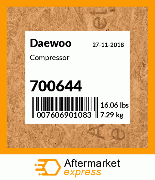 Spare part 700644 + Compressor