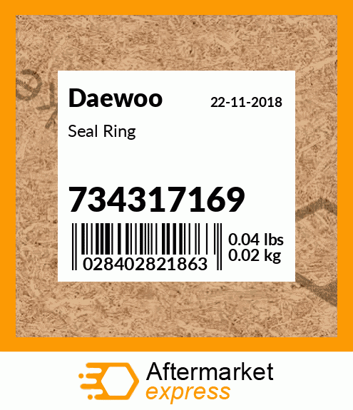 Spare part 734317169 + Seal Ring