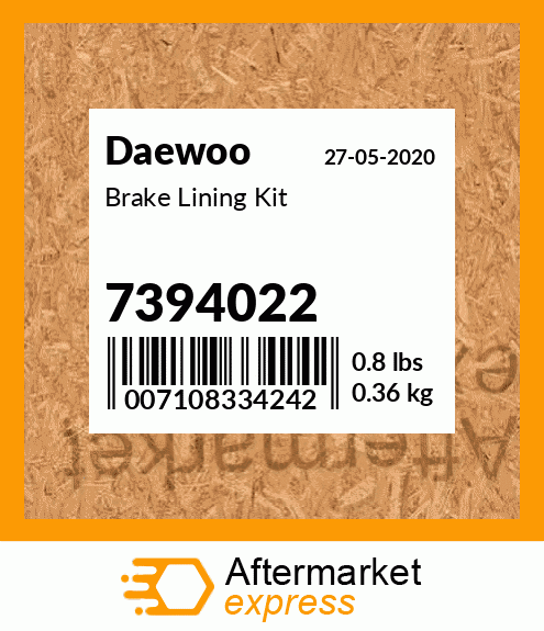 Spare part 7394022 + Brake Lining Kit