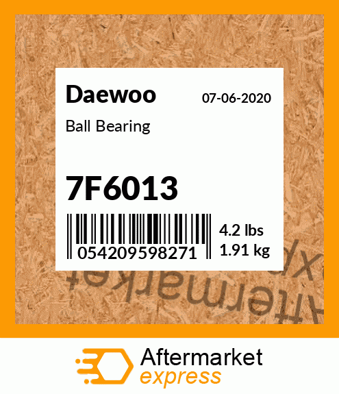 Spare part 7F6013 + Ball Bearing