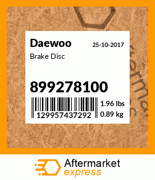 Spare part 899278100 + Brake Disc