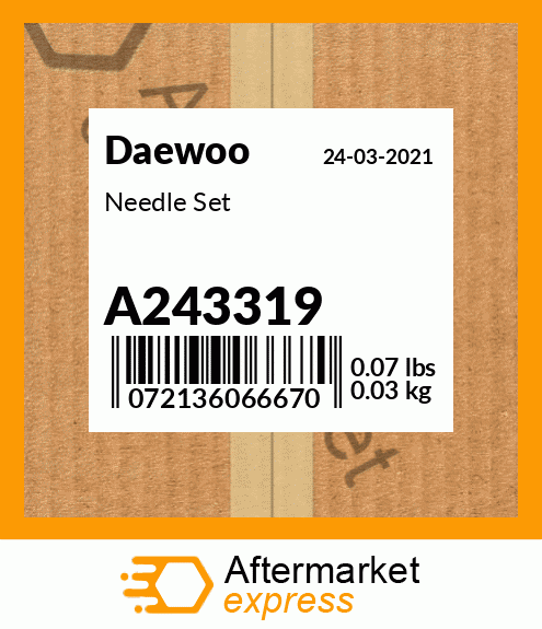 Spare part A243319 + Needle Set