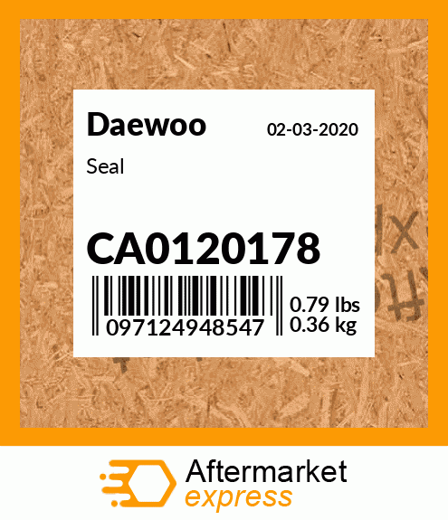 Spare part CA0120178 + Seal