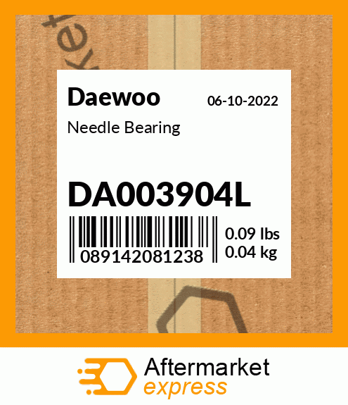 Spare part DA003904L + Needle Bearing