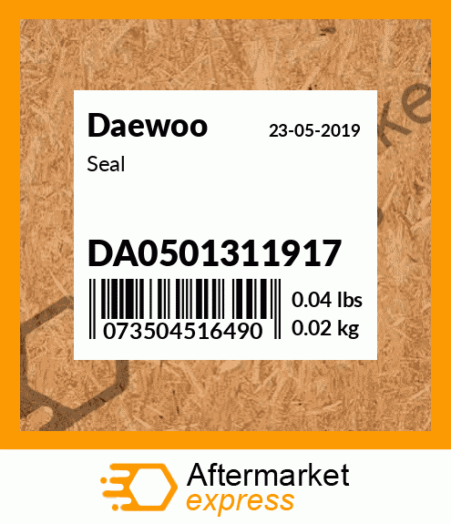 Spare part DA0501311917 + Seal