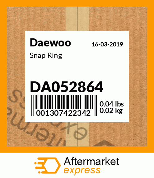 Spare part DA052864 + Snap Ring