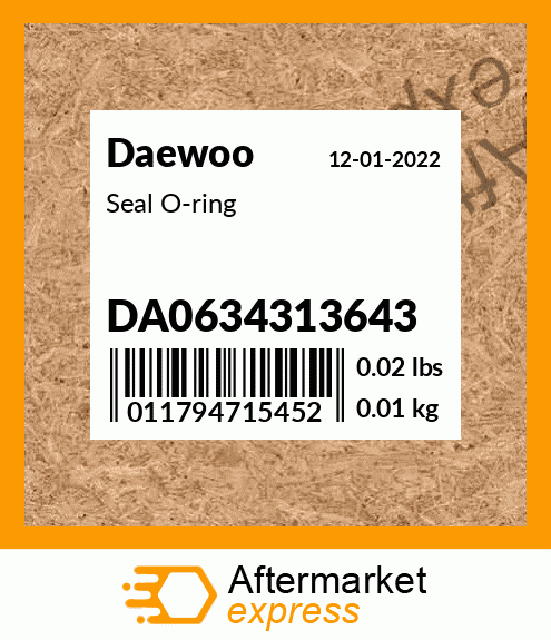 Spare part DA0634313643 + Seal O-ring