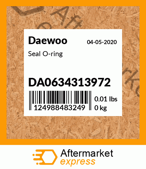 Spare part DA0634313972 + Seal O-ring