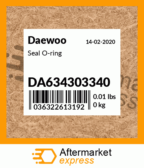 Spare part DA634303340 + Seal O-ring