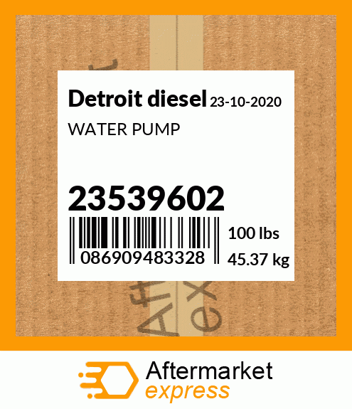 Spare part 23539602 + WATER PUMP