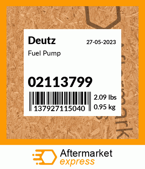 Spare part 02113799 + Fuel Pump