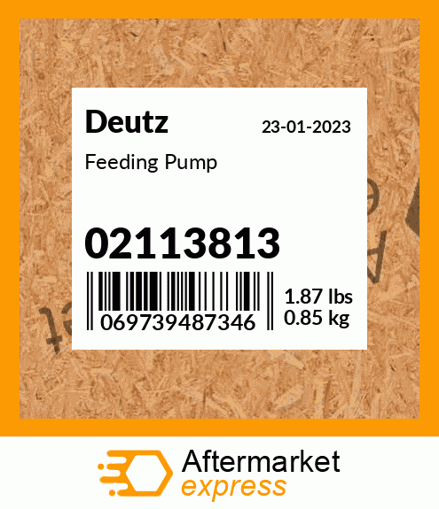 Spare part 02113813 + Feeding Pump