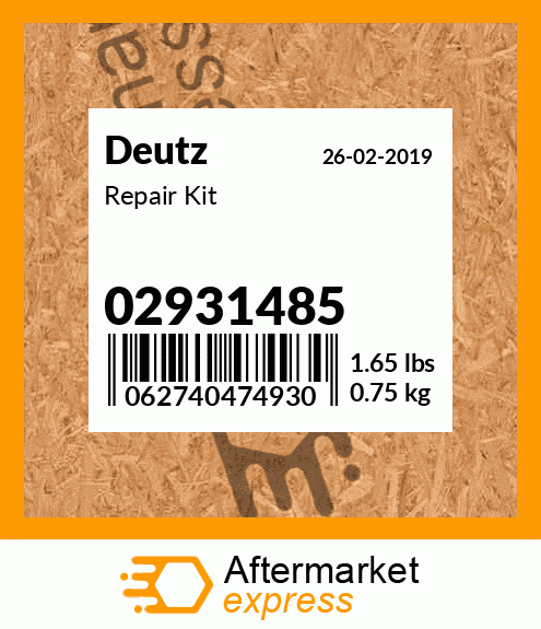 Spare part 02931485 + Repair Kit