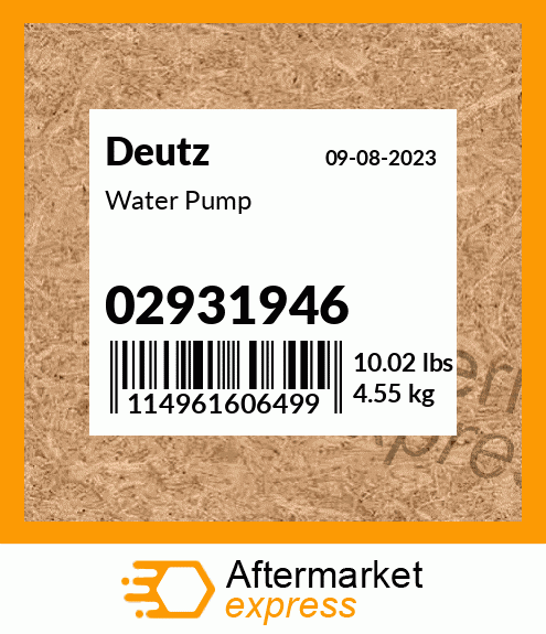 Spare part 02931946 + Water Pump