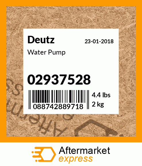 Spare part 02937528 + Water Pump