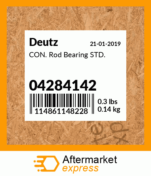 Spare part 04284142 + CON. Rod Bearing STD.