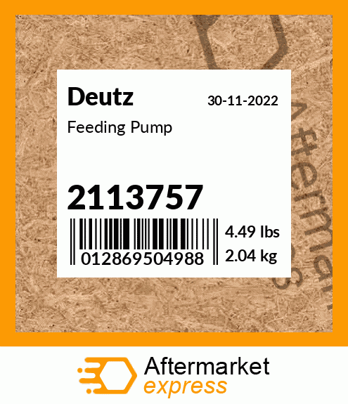 Spare part 2113757 + Feeding Pump