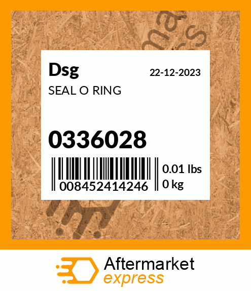 Spare part 0336028 + SEAL O RING