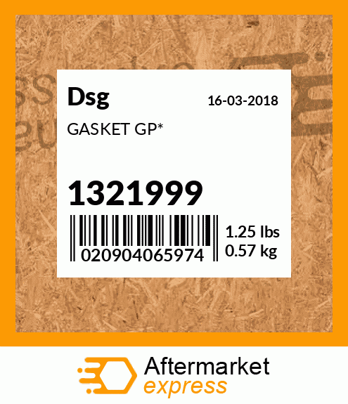 Spare part 1321999 + GASKET GP*