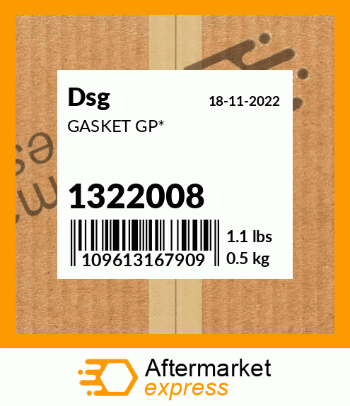 Spare part 1322008 + GASKET GP*