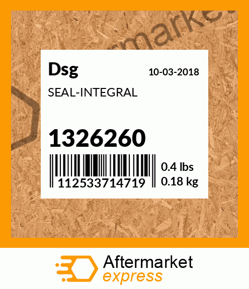 Spare part 1326260 + SEAL-INTEGRAL