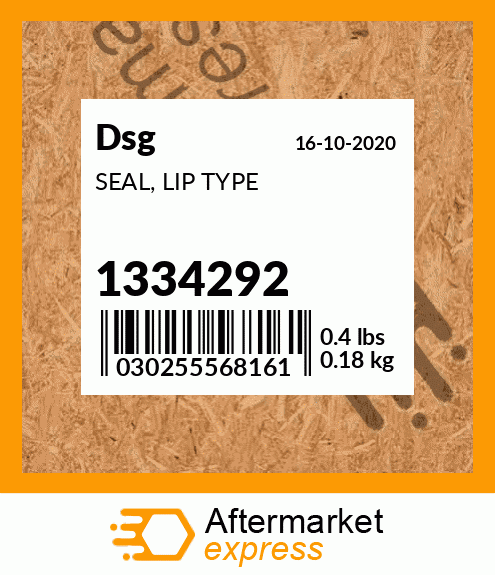 Spare part 1334292 + SEAL, LIP TYPE