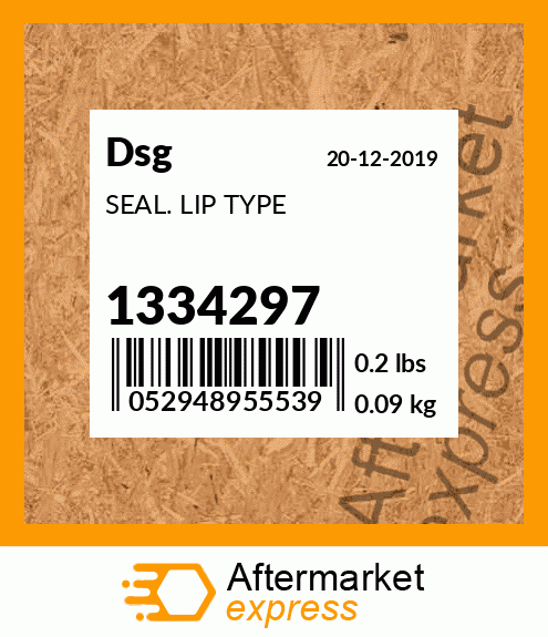 Spare part 1334297 + SEAL. LIP TYPE