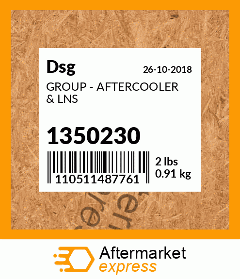 Spare part 1350230 + GROUP - AFTERCOOLER & LNS