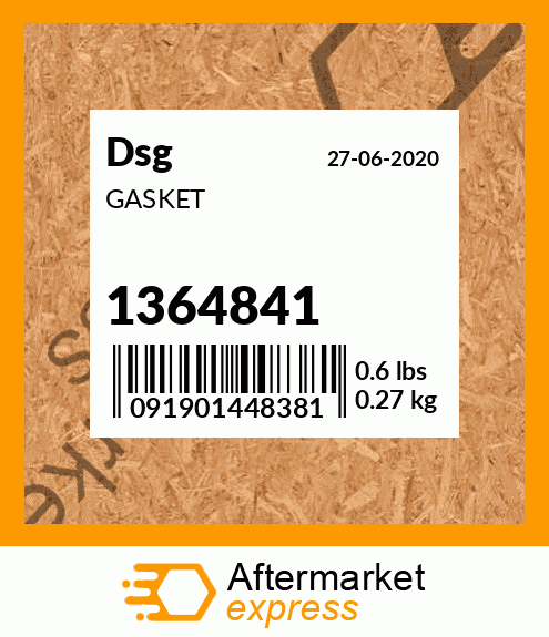 Spare part 1364841 + GASKET