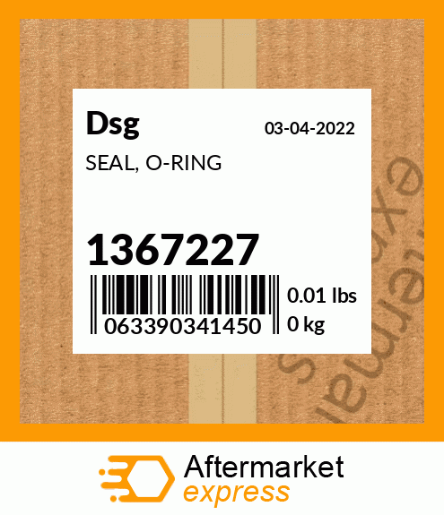 Spare part 1367227 + SEAL, O-RING