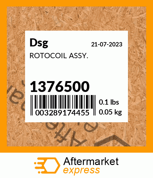 Spare part 1376500 + ROTOCOIL ASSY.