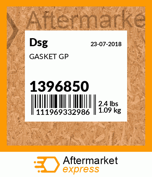 Spare part 1396850 + GASKET GP