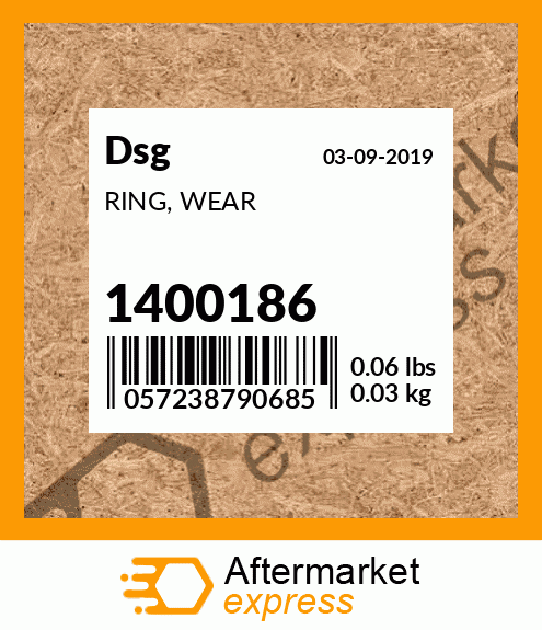 Spare part 1400186 + RING, WEAR