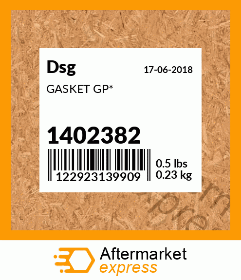 Spare part 1402382 + GASKET GP*