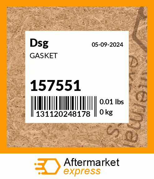 Spare part 157551 + GASKET