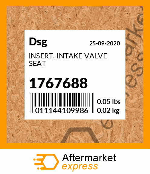 Spare part 1767688 + INSERT, INTAKE VALVE SEAT