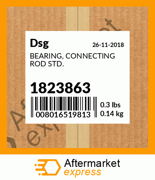 Spare part 1823863 + BEARING, CONNECTING ROD STD.