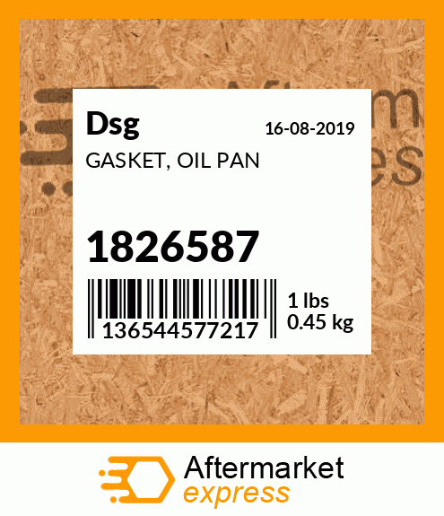 Spare part 1826587 + GASKET, OIL PAN