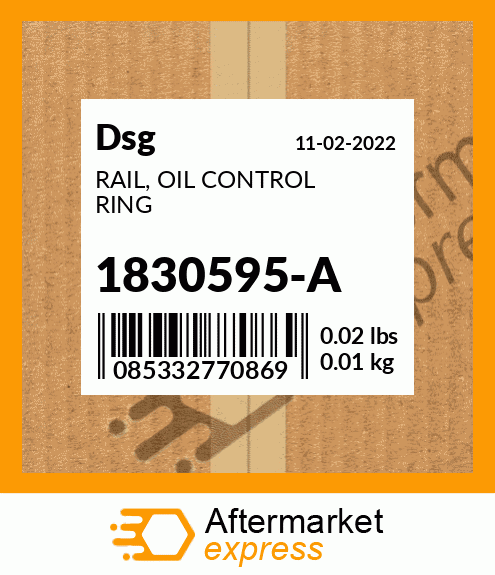 Spare part 1830595-A + RAIL, OIL CONTROL RING