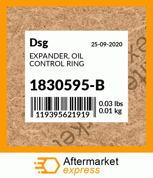 Spare part 1830595-B + EXPANDER, OIL CONTROL RING