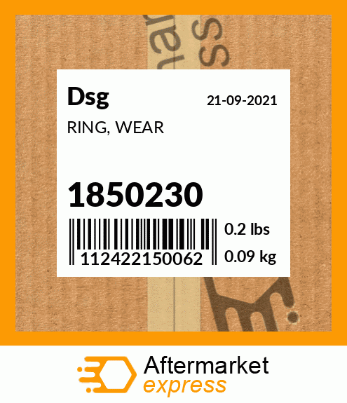 Spare part 1850230 + RING, WEAR