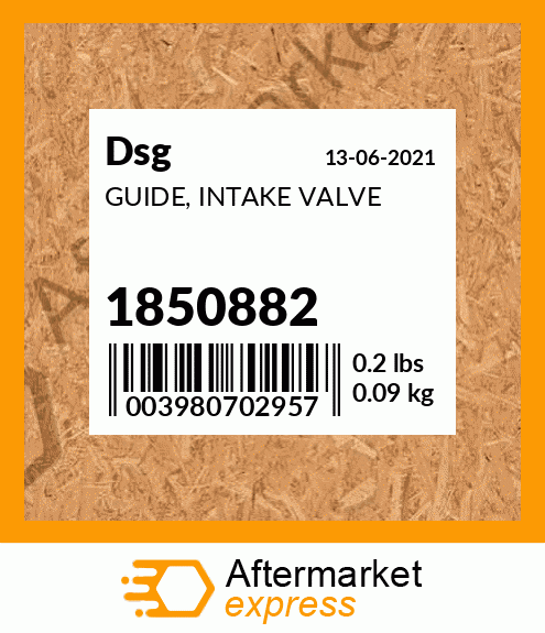 Spare part 1850882 + GUIDE, INTAKE VALVE