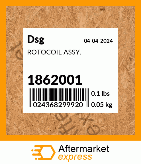 Spare part 1862001 + ROTOCOIL ASSY.