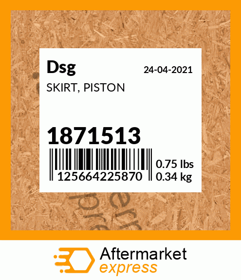 Spare part 1871513 + SKIRT, PISTON