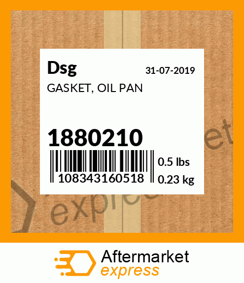 Spare part 1880210 + GASKET, OIL PAN