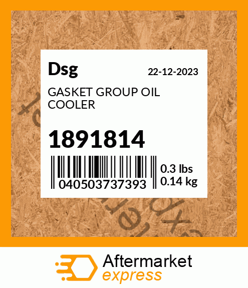 Spare part 1891814 + GASKET GROUP OIL COOLER