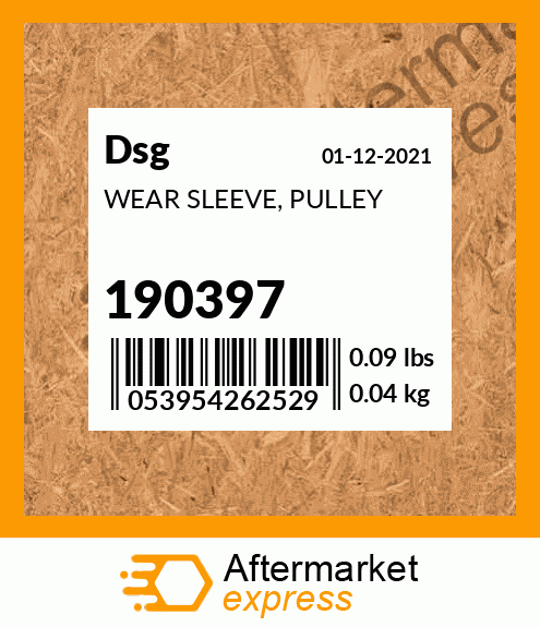 Spare part 190397 + WEAR SLEEVE, PULLEY