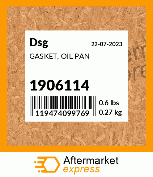 Spare part 1906114 + GASKET, OIL PAN