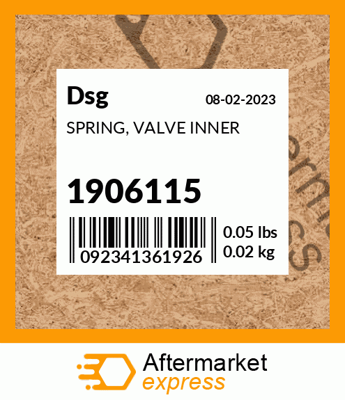 Spare part 1906115 + SPRING, VALVE INNER