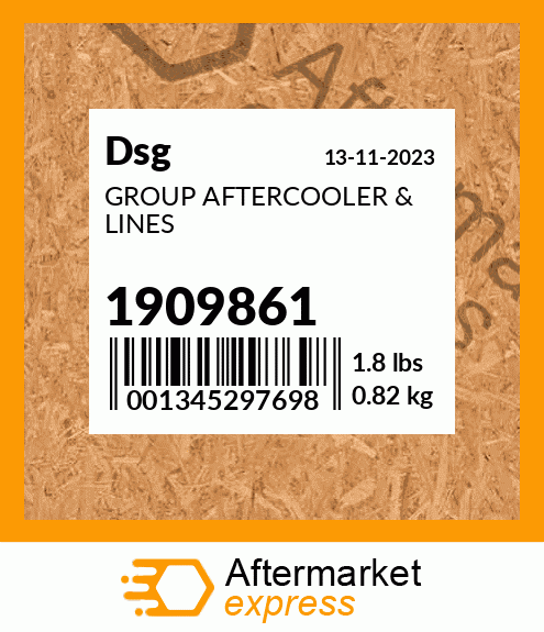 Spare part 1909861 + GROUP AFTERCOOLER & LINES